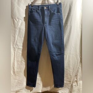 Express Navy High Rise Skinny Jeans